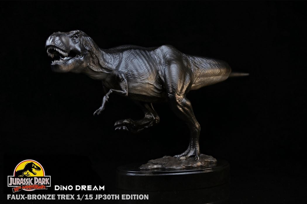 Jurassic Park 30th Anniversary Tyrannosaurus / Velociraptor Bronze Statue