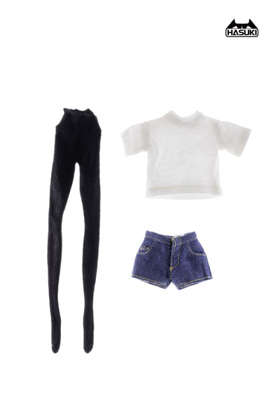 CS-008 Doll Costume T-shirt, Denim Short Pants, Tights Set (DOLL ACCESSORY)