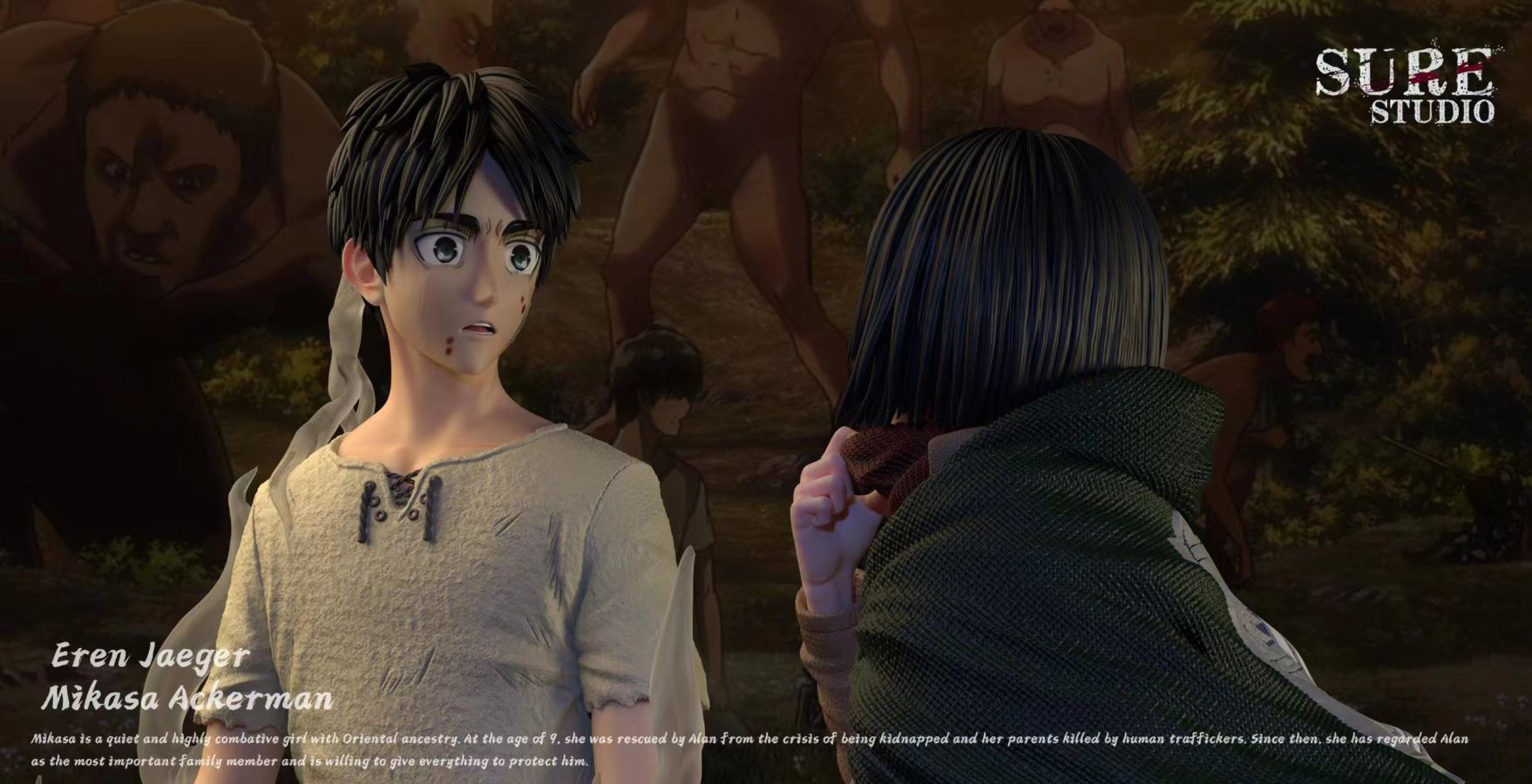 Eren & Mikasa - Attack On Titan 1/6