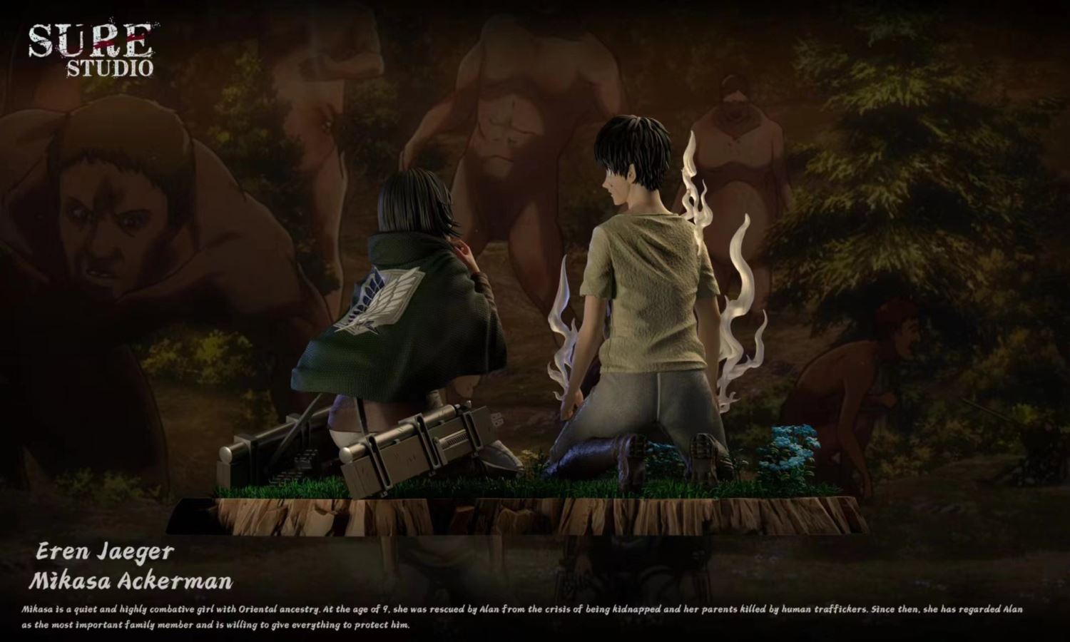 Eren & Mikasa - Attack On Titan 1/6