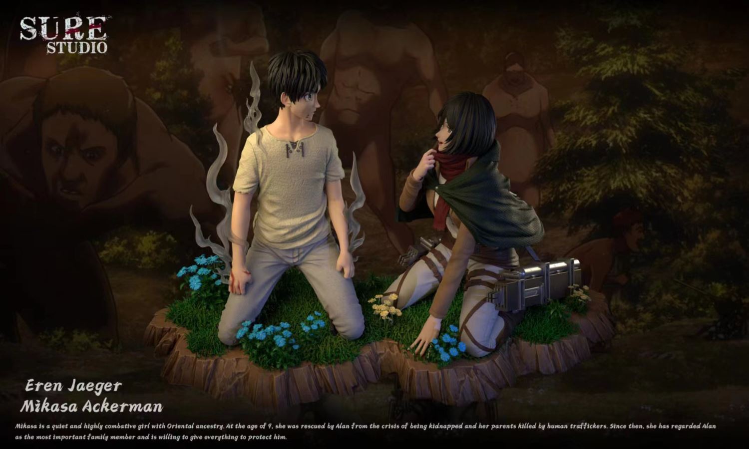 Eren & Mikasa - Attack On Titan 1/6
