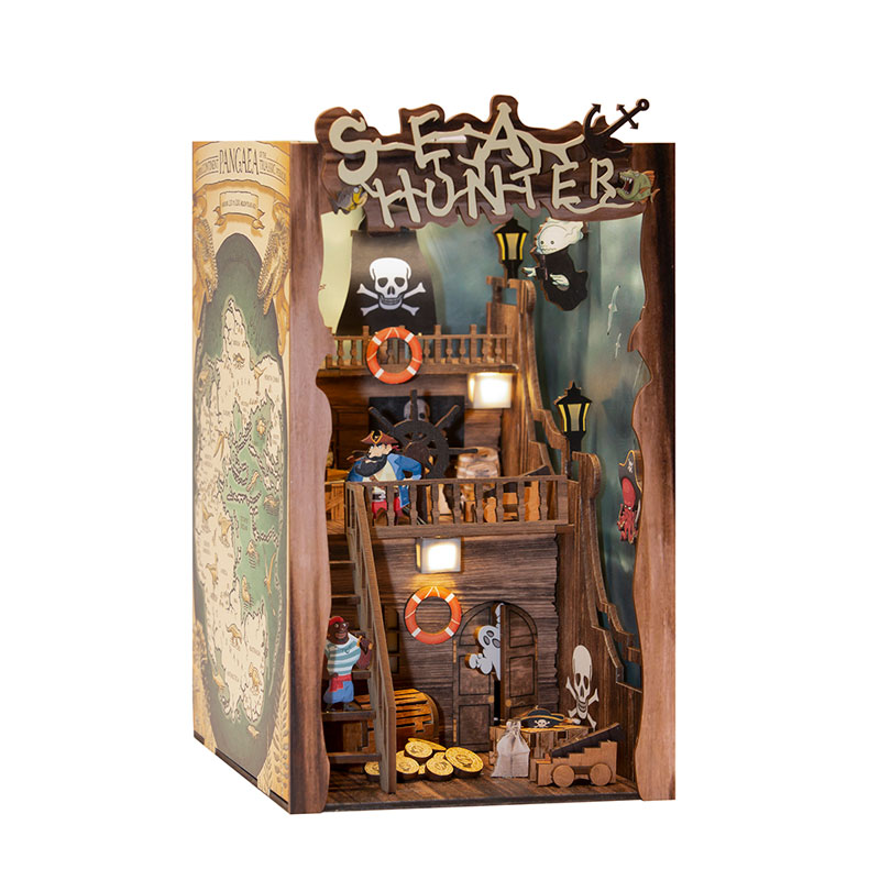 Miniature Doll House Sea Hunter Wooden Handmade Kit