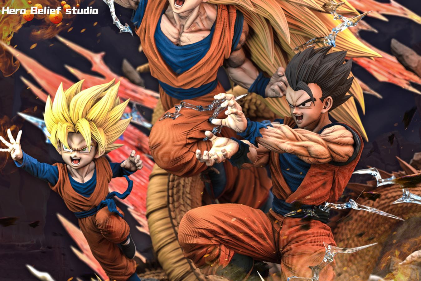 Goku & Gohan & Goten - Dragon Ball 1/6