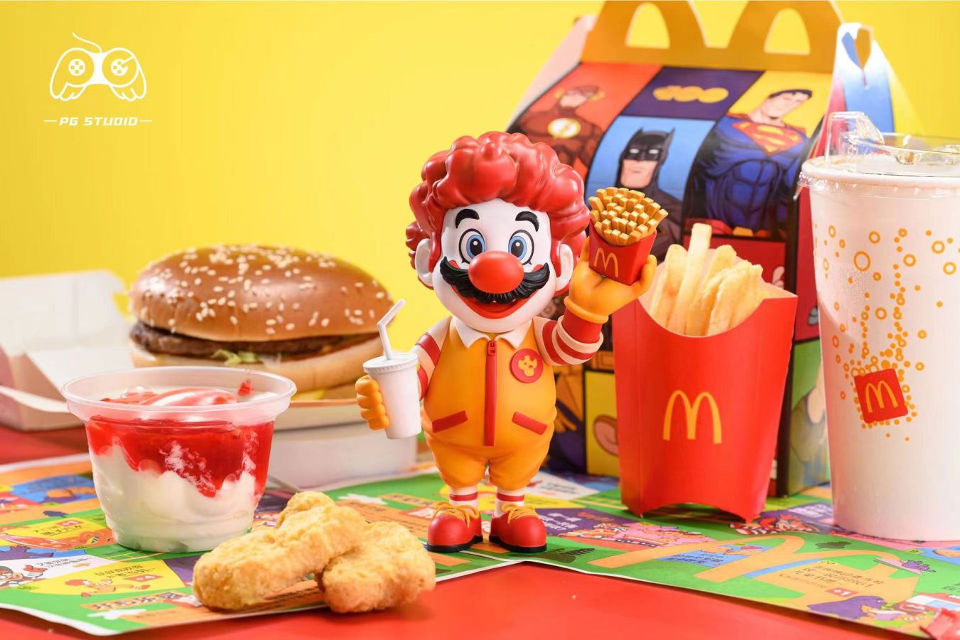 Ronald McDonald Cosplay Mario & KFC Grandpa Cosplay Mario - Super Mario