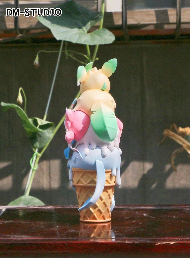 Ice Cream Sylveon & Glaceon & Leafeon - Pokemon Resin Statue - DM Studio