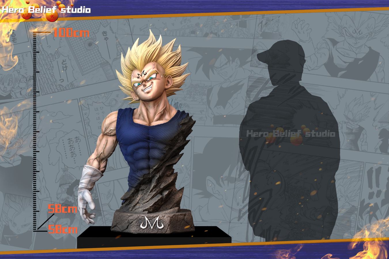 Hero Belief studio Majin Vegeta life size Bust
