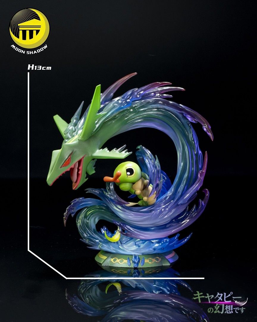 Evolution Series Caterpie evolute to Rayquaza with LED - Pokemon Resin Statue - Moon Shadow Studios