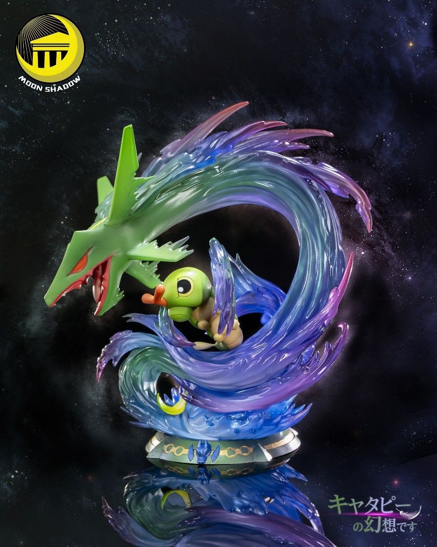 Evolution Series Caterpie evolute to Rayquaza with LED - Pokemon Resin Statue - Moon Shadow Studios