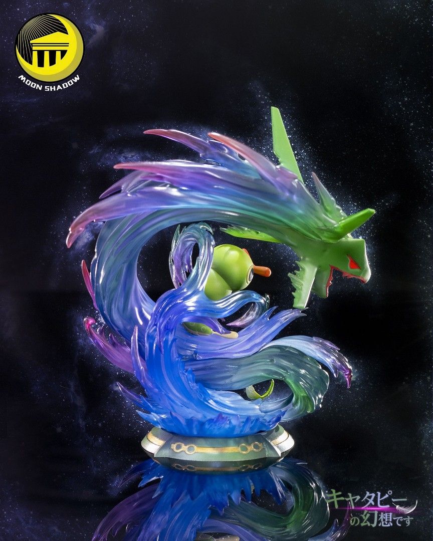 Evolution Series Caterpie evolute to Rayquaza with LED - Pokemon Resin Statue - Moon Shadow Studios