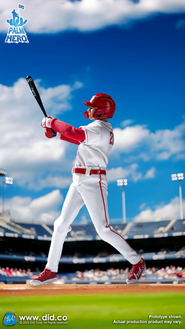 Handheld Hero Real Series-White Team Baseball Player/Blue Team Baseball Player 1/12