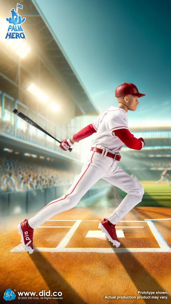 Handheld Hero Real Series-White Team Baseball Player/Blue Team Baseball Player 1/12