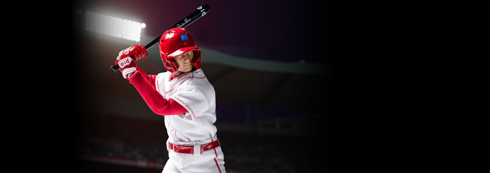 Handheld Hero Real Series-White Team Baseball Player/Blue Team Baseball Player 1/12