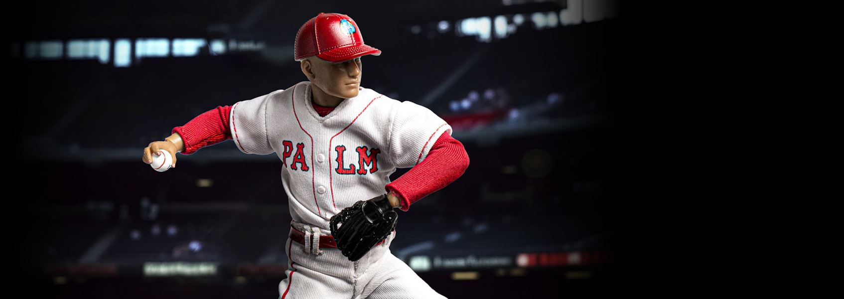 Handheld Hero Real Series-White Team Baseball Player/Blue Team Baseball Player 1/12