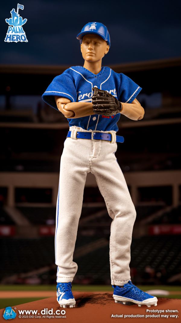 Handheld Hero Real Series-White Team Baseball Player/Blue Team Baseball Player 1/12