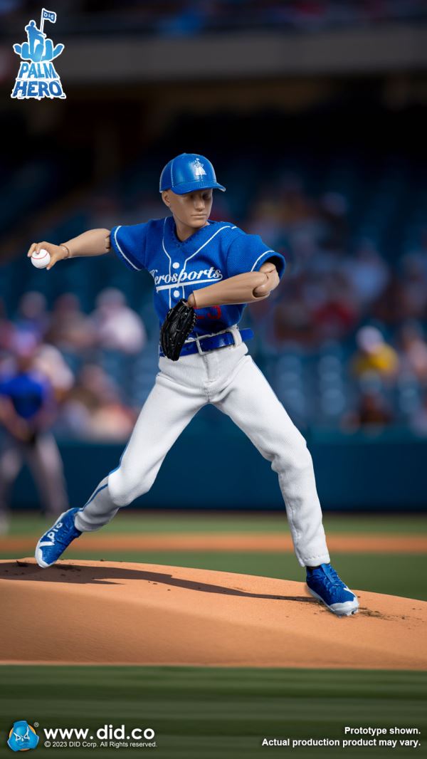 Handheld Hero Real Series-White Team Baseball Player/Blue Team Baseball Player 1/12