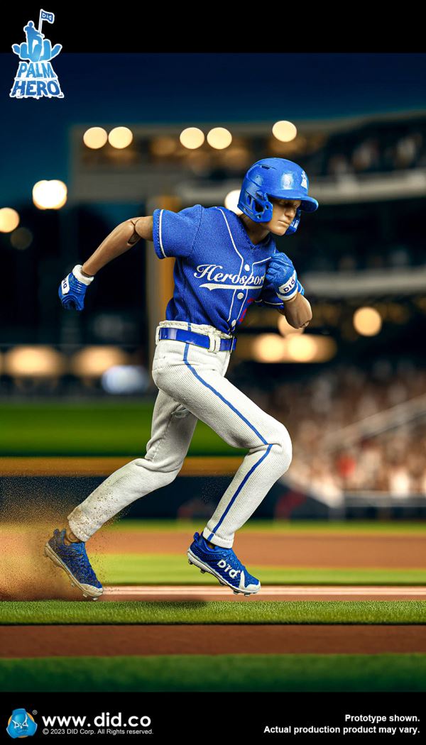 Handheld Hero Real Series-White Team Baseball Player/Blue Team Baseball Player 1/12