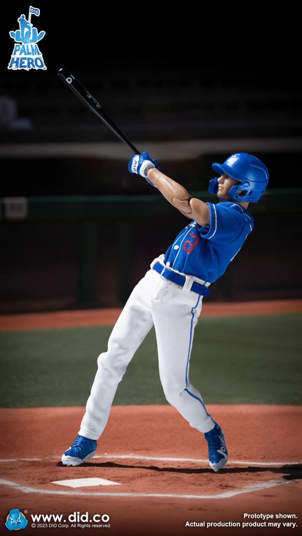 Handheld Hero Real Series-White Team Baseball Player/Blue Team Baseball Player 1/12