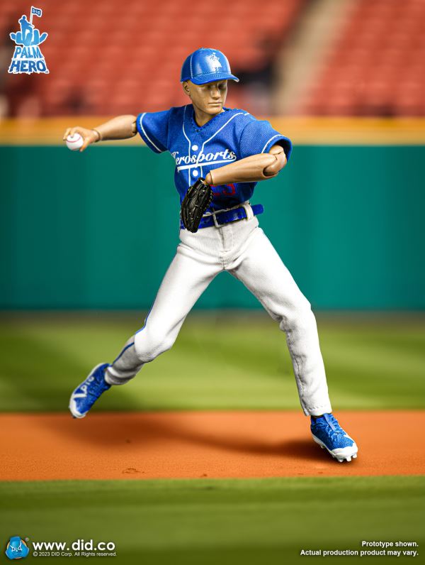 Handheld Hero Real Series-White Team Baseball Player/Blue Team Baseball Player 1/12