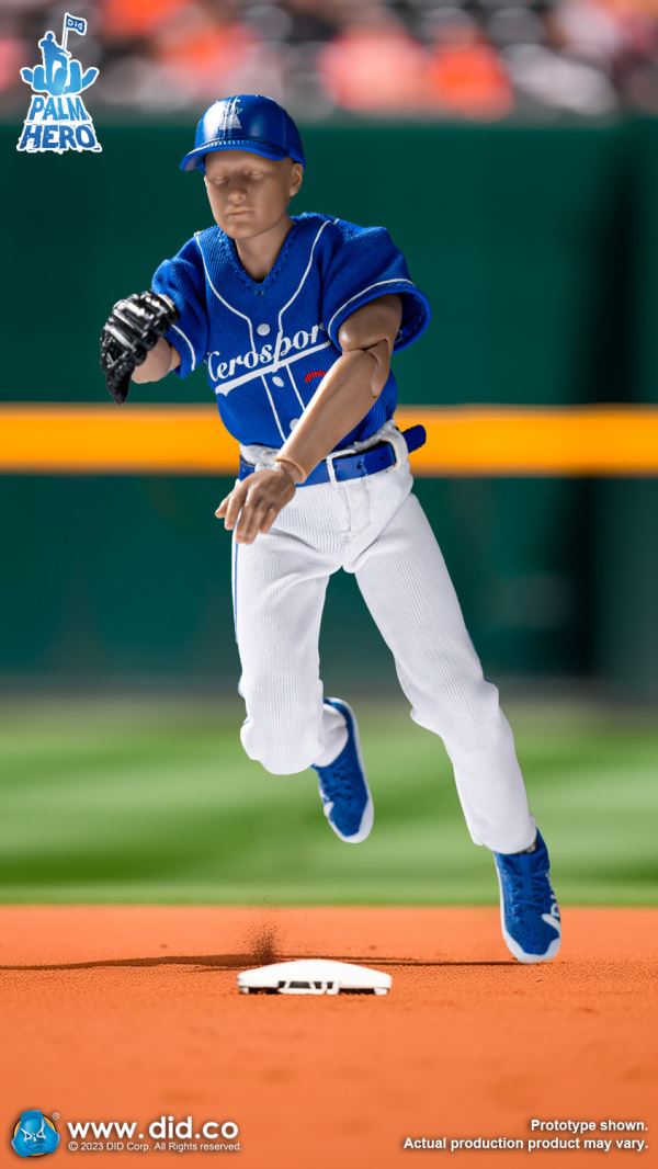 Handheld Hero Real Series-White Team Baseball Player/Blue Team Baseball Player 1/12