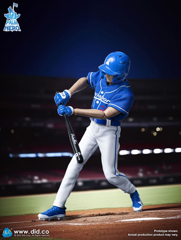 Handheld Hero Real Series-White Team Baseball Player/Blue Team Baseball Player 1/12