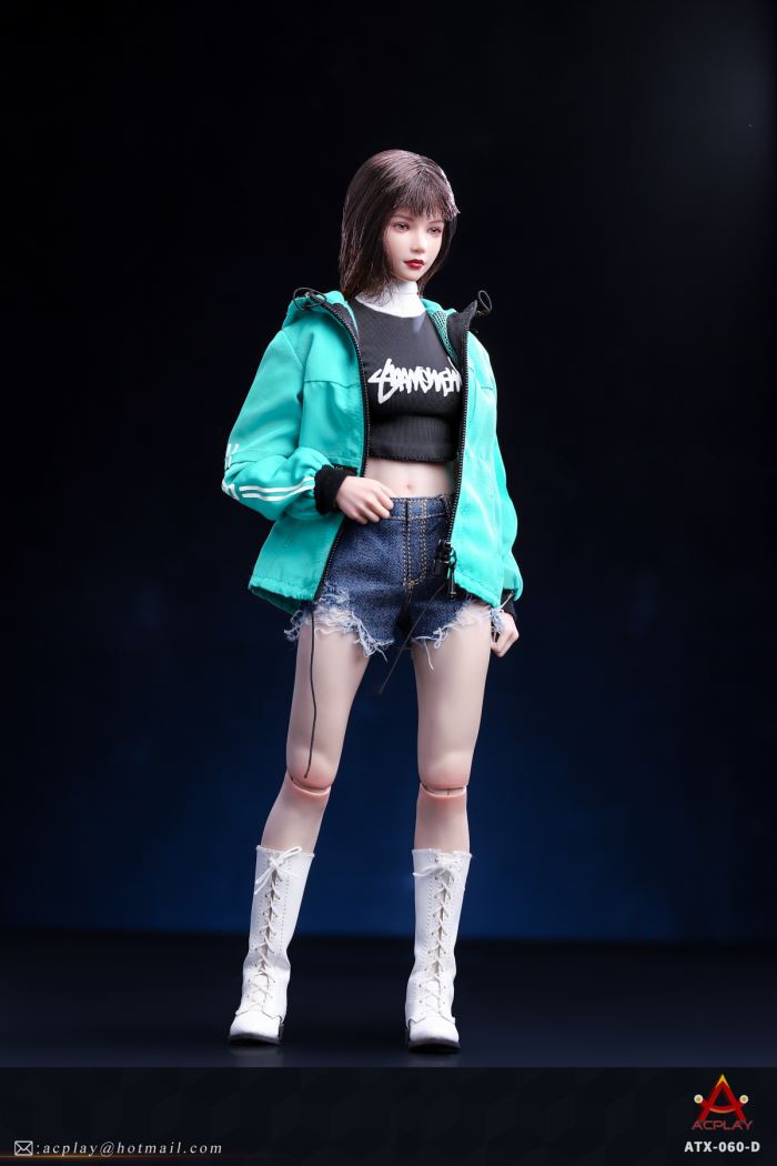 Women's trendy jacket denim shorts clothing set 1/6