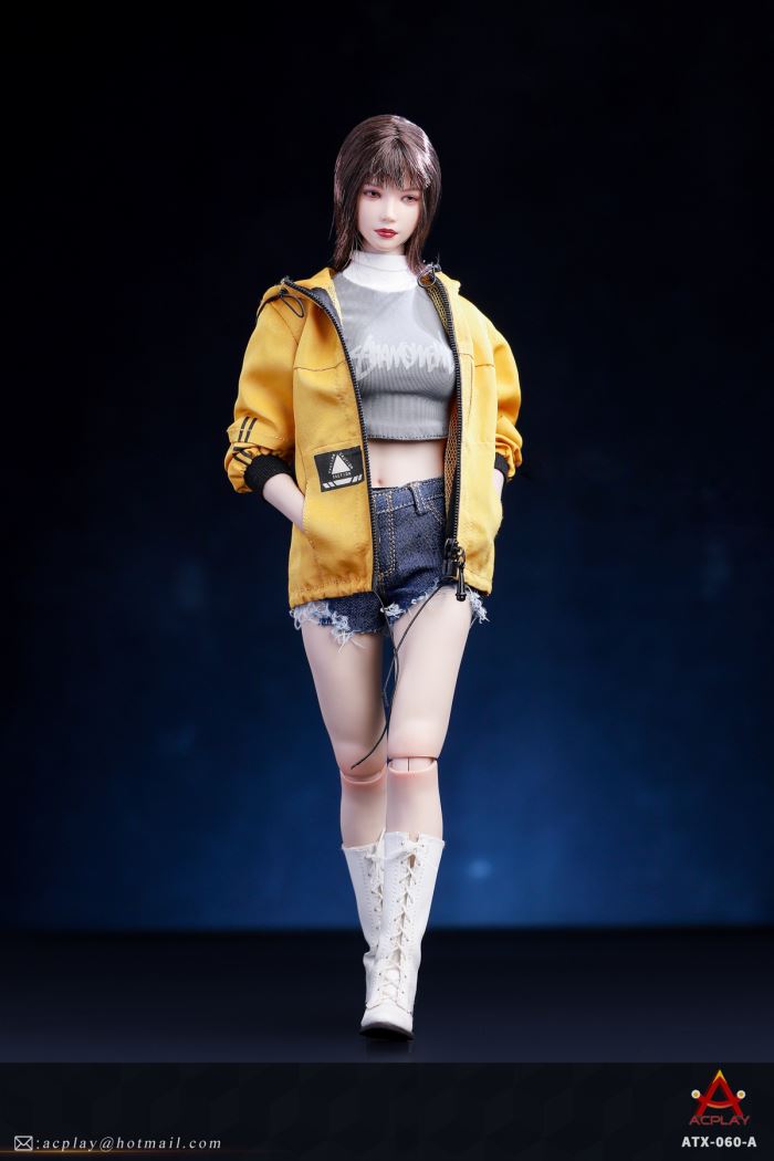 Women's trendy jacket denim shorts clothing set 1/6