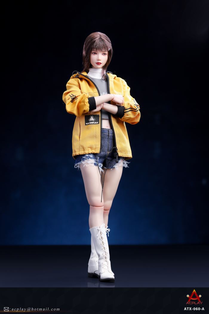 Women's trendy jacket denim shorts clothing set 1/6