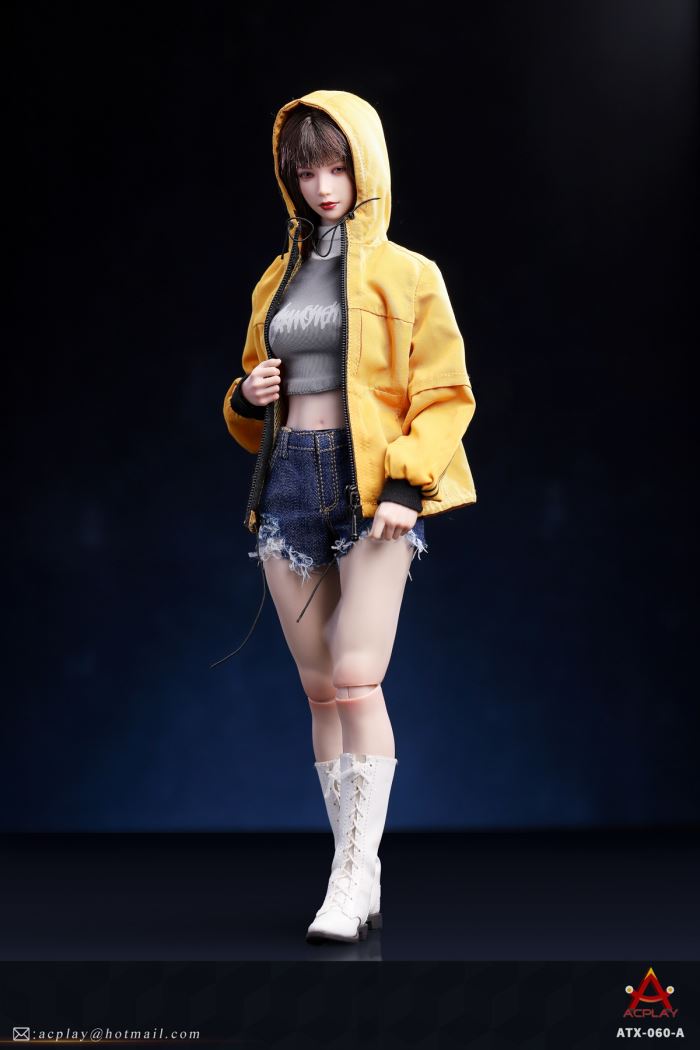 Women's trendy jacket denim shorts clothing set 1/6