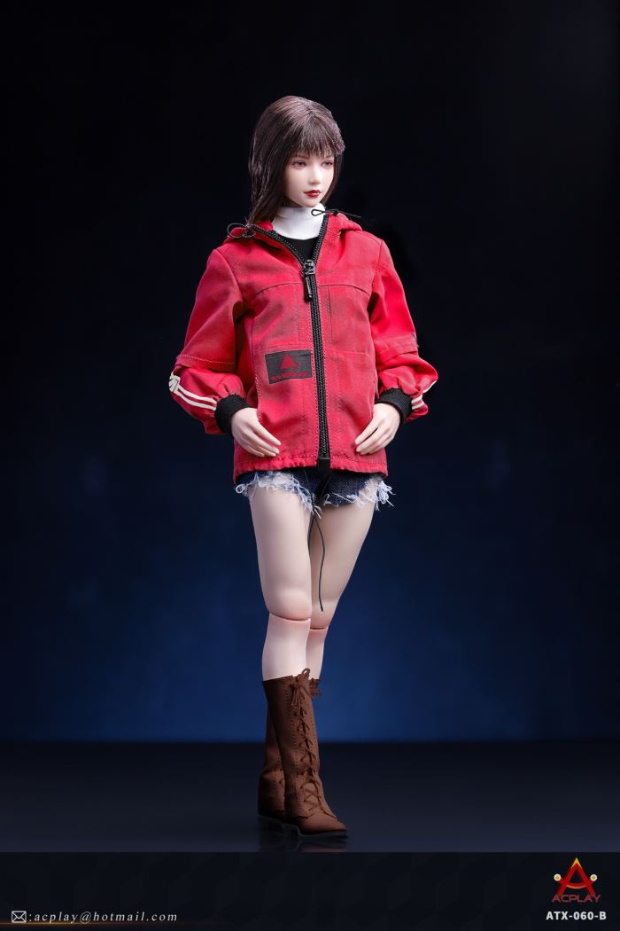 Women's trendy jacket denim shorts clothing set 1/6