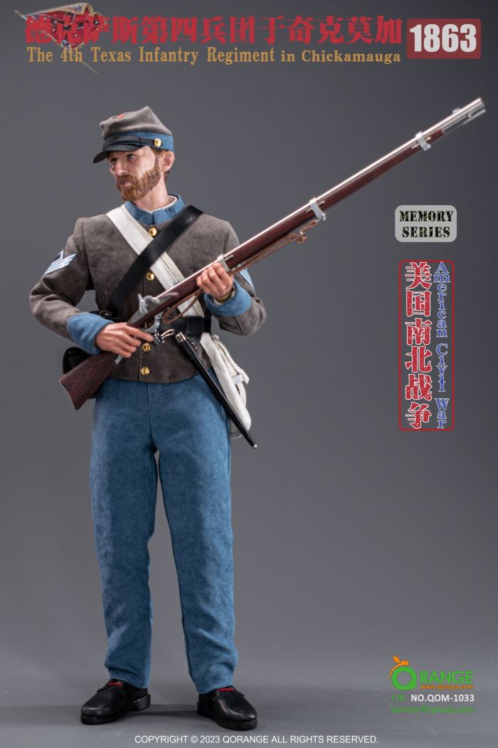 American Civil War Confederate Army Fourth Texas Regiment at Chickamauga 1/6