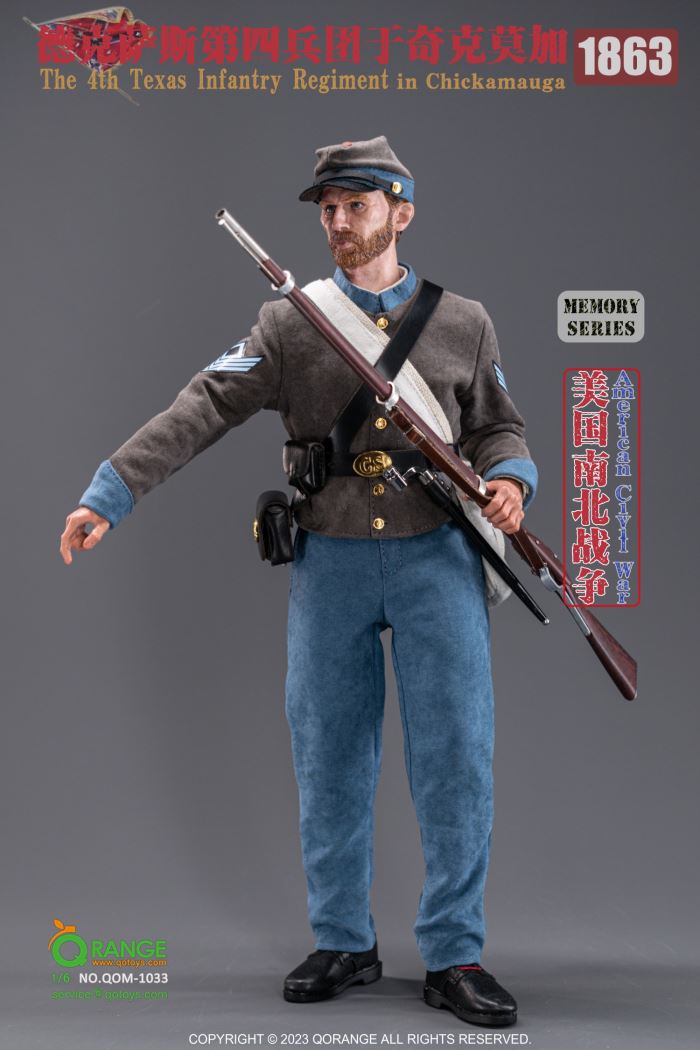 American Civil War Confederate Army Fourth Texas Regiment at Chickamauga 1/6
