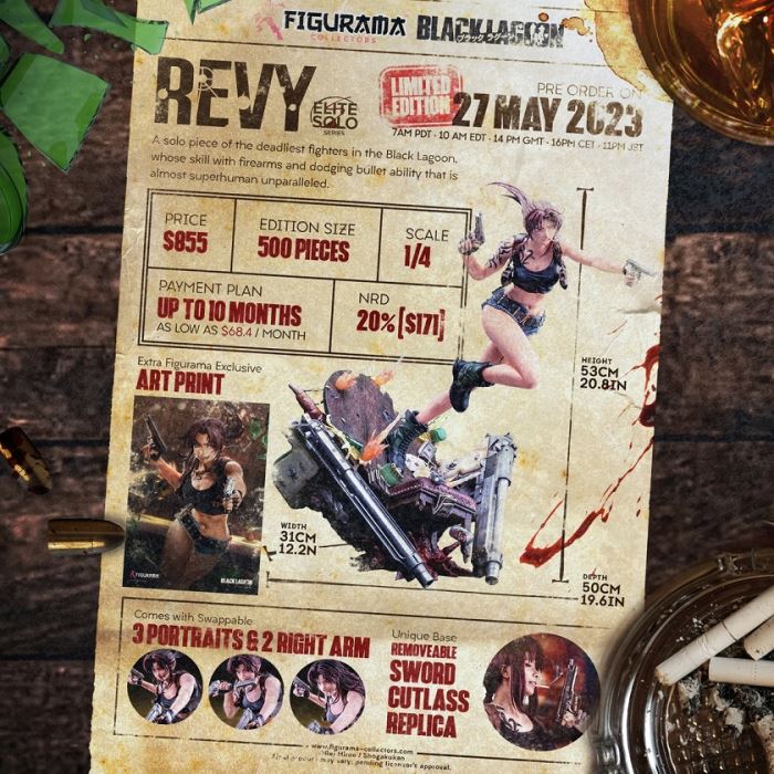 Revy Elite Solo Statue Black Lagoon