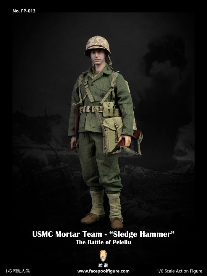 World War II US Marine Corps mortar player Sledgehammer 1/6