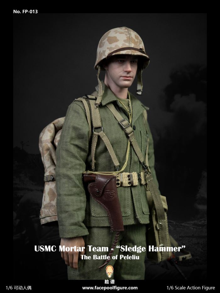 World War II US Marine Corps mortar player Sledgehammer 1/6