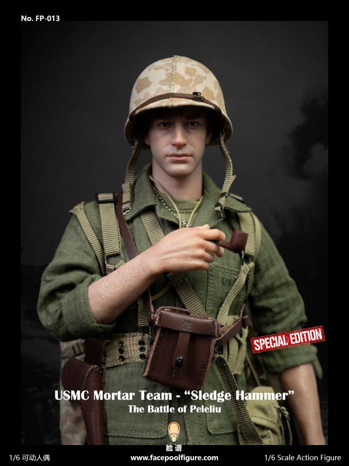 World War II US Marine Corps mortar player Sledgehammer 1/6