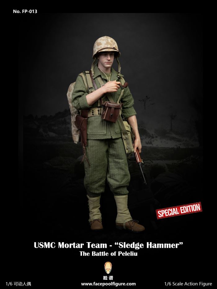 World War II US Marine Corps mortar player Sledgehammer 1/6