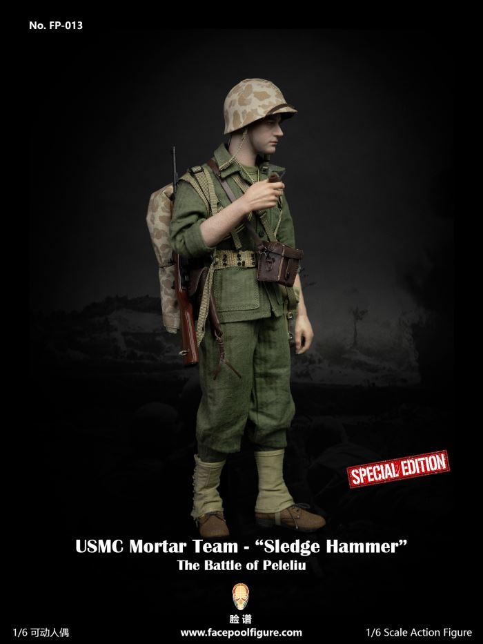 World War II US Marine Corps mortar player Sledgehammer 1/6