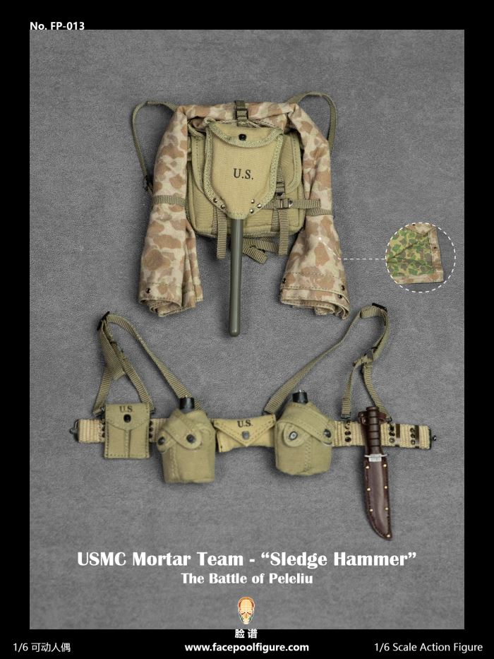 World War II US Marine Corps mortar player Sledgehammer 1/6