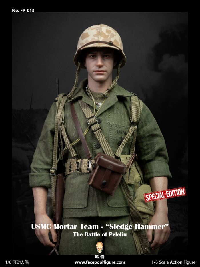 World War II US Marine Corps mortar player Sledgehammer 1/6
