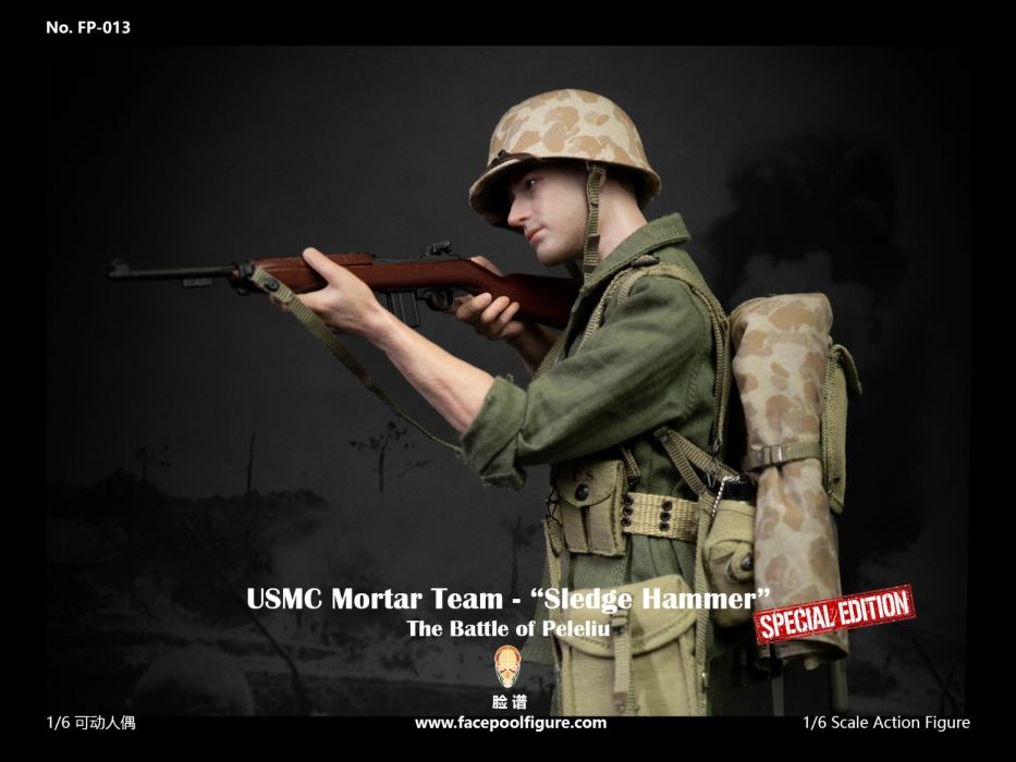 World War II US Marine Corps mortar player Sledgehammer 1/6