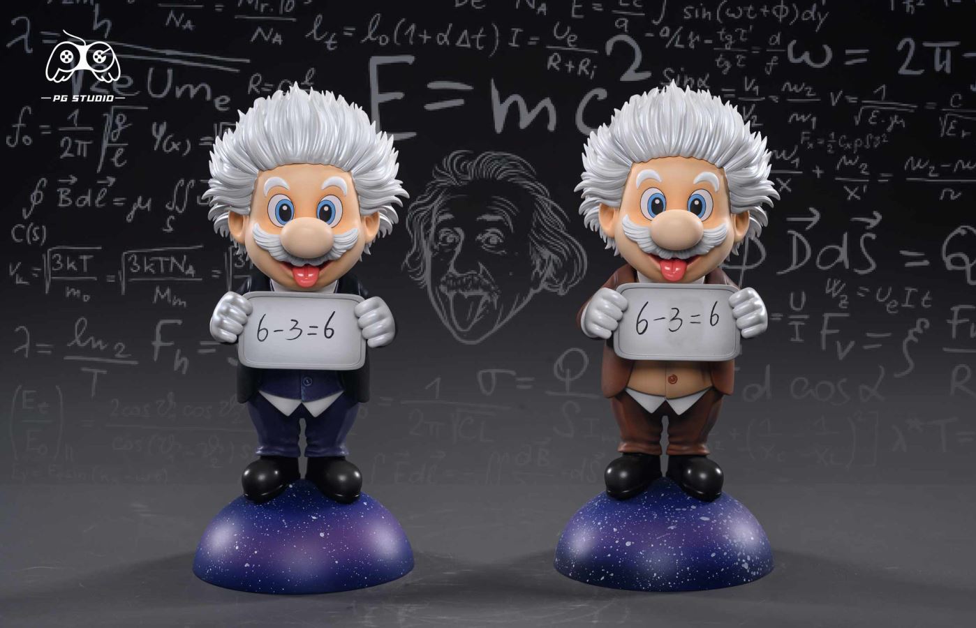 Albert Einstein Cosplay Mario - Super Mario
