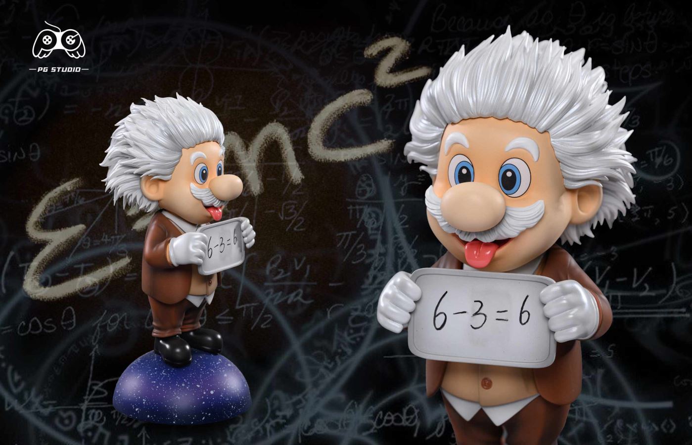 Albert Einstein Cosplay Mario - Super Mario