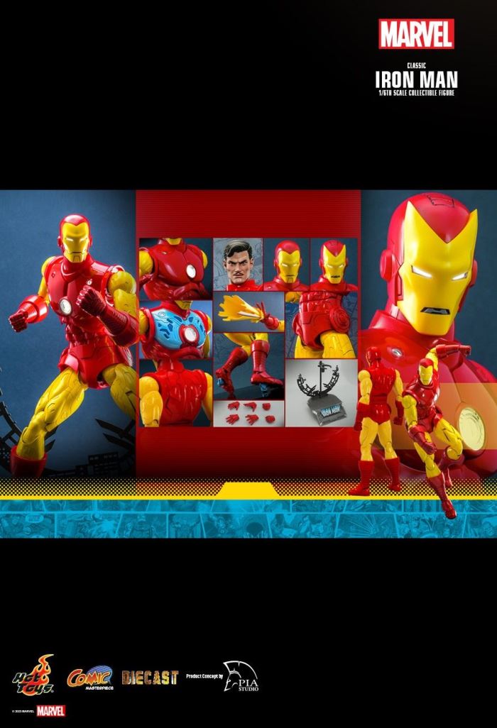 MARVEL COMICS CLASSIC IRON MAN HOT TOYS EXCLUSIVE