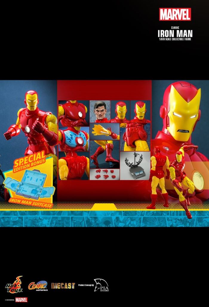 MARVEL COMICS CLASSIC IRON MAN HOT TOYS EXCLUSIVE