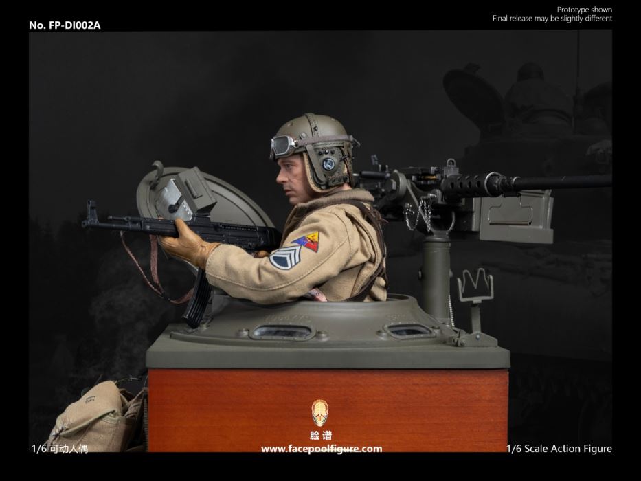 FPDI002 scene platform Sherman tank command podium + Browning machine gun & rack set 1/6