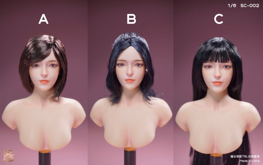 Asian Female Head Carving - Youxi 1/6