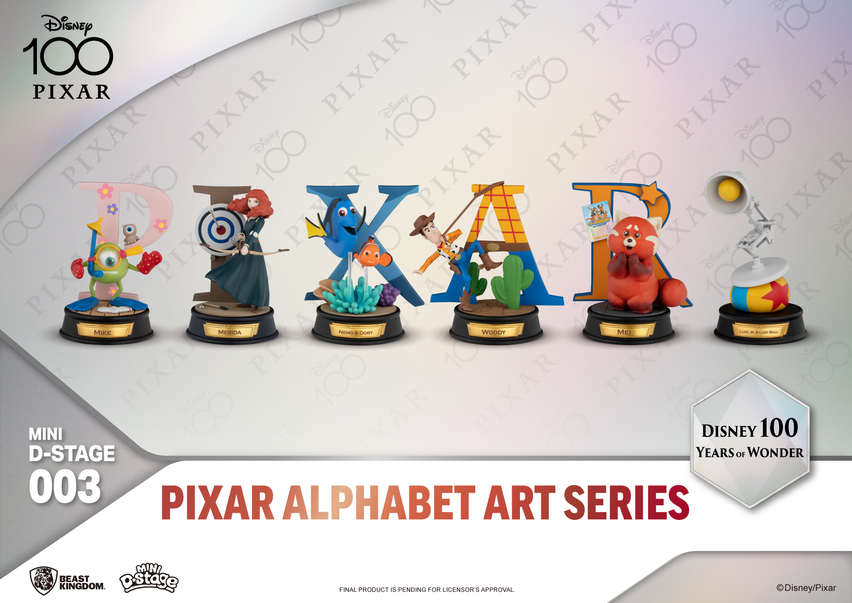 Pixar Alphabet Art Series Set – Disney 100 Years of Wonder