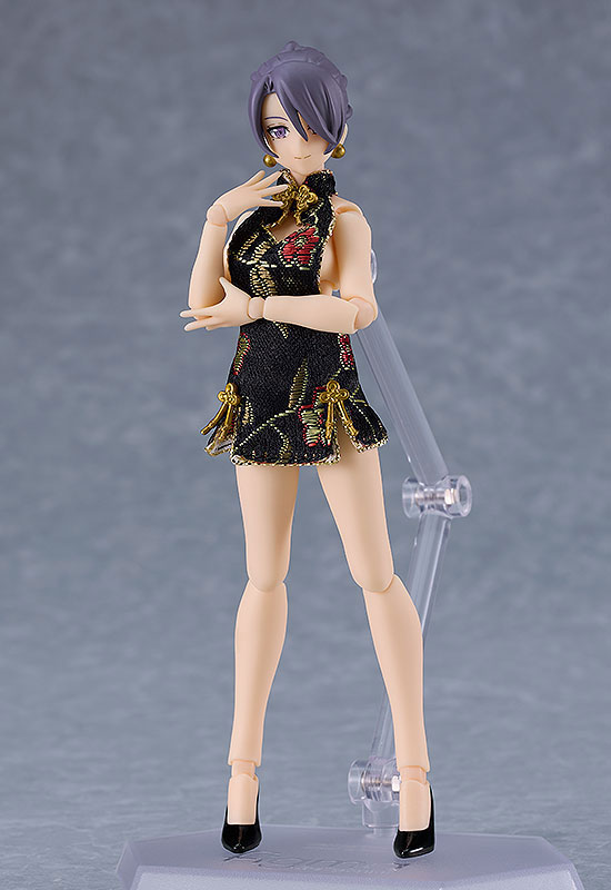 figma Female body (Mika) with Mini Skirt Chinese Dress Outfit