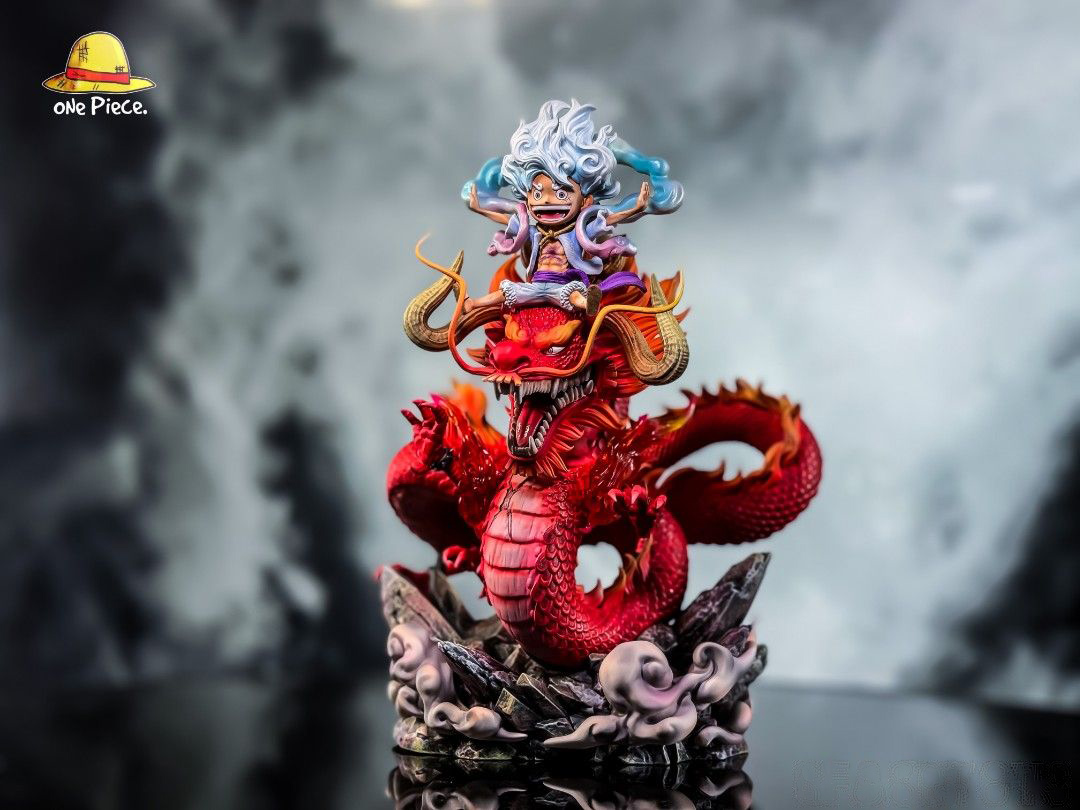 Nika Luffy Riding Dragon Kaido - One Piece