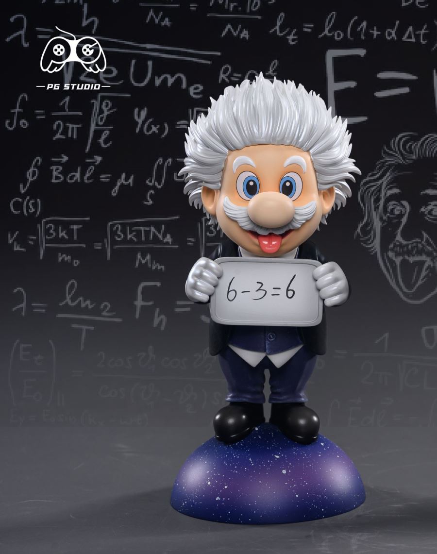 Albert Einstein Cosplay Mario - Super Mario